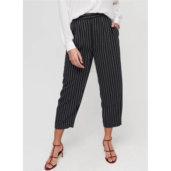BABATON | Modesto Pinstripe Trouser Pants Black White Size - Picture 1 of 12